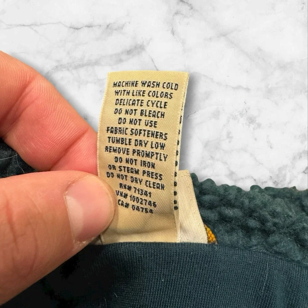 LL Bean Men's Bean's Sherpa Vest Full Zipper Green Size XXL‎